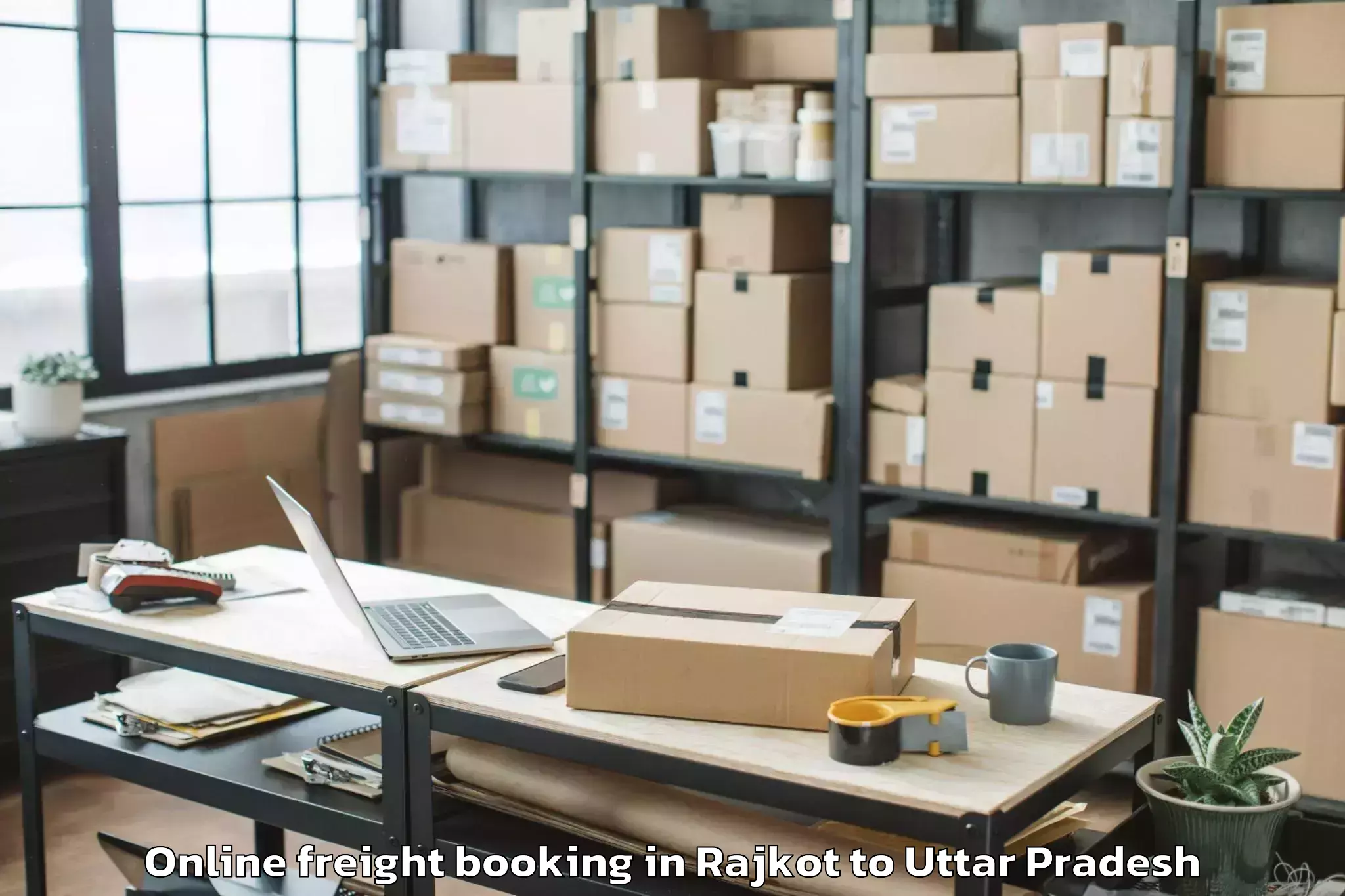 Rajkot to Uttar Pradesh Online Freight Booking Booking